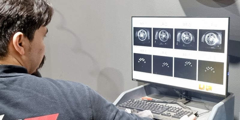 hjulinstallning-dator Hjulinställning på datorskärm