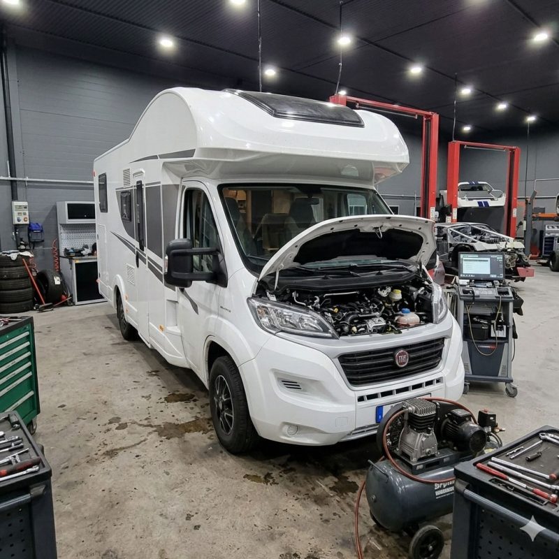 En husbil i PBZ verkstad