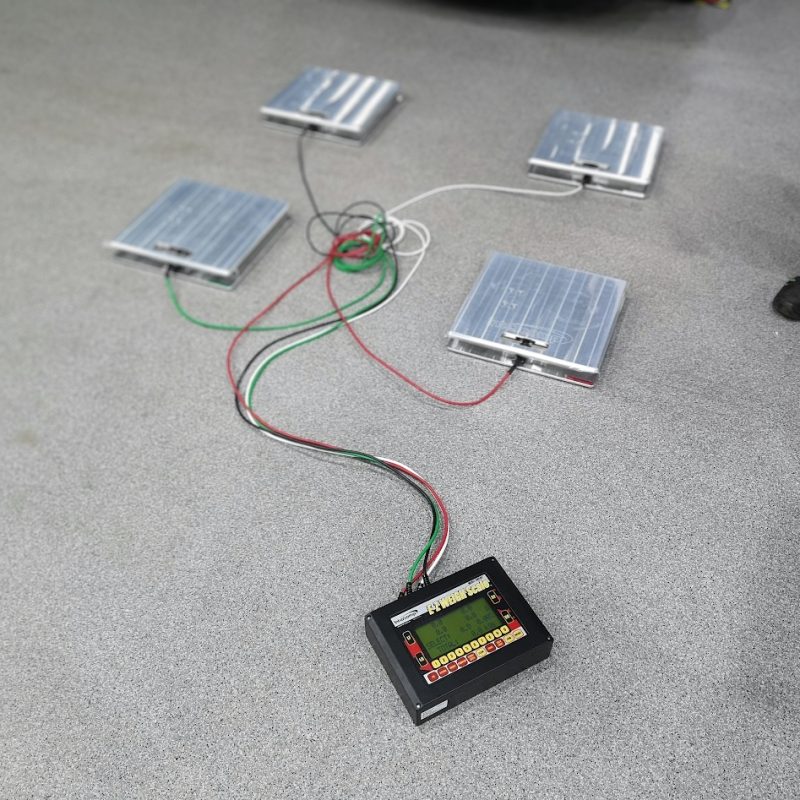 Våg för fyrhjulsvägning